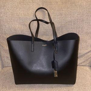 Saint Laurent Black Shopper Tote Bag